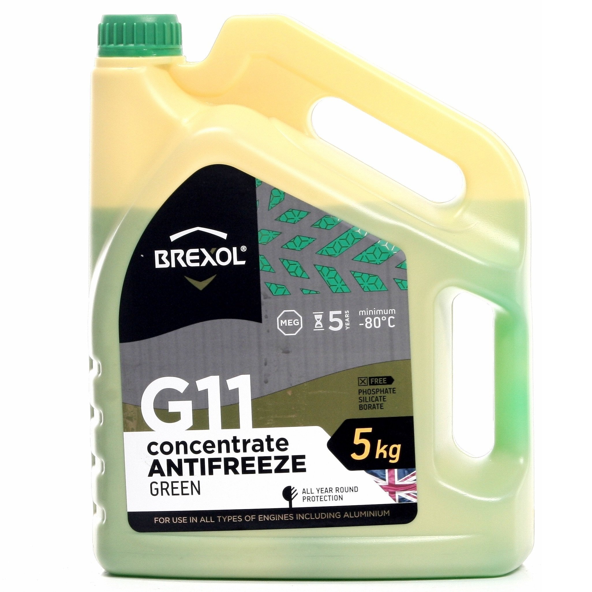 Антифриз Brexol Green Concentrate G11 (-80°C) 5кг (48021155352) (antf-030) фото 1