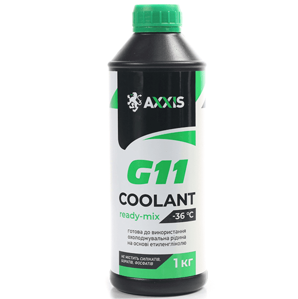 

Антифриз Axxis Green G11 Сoolant Ready-Mix -36°C Зеленый 1кг (48021295617)