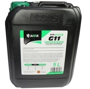 Антифриз Axxis Green G11 Coolant Ready-Mix -36°C Зелений 5кг (48021295618)фото1