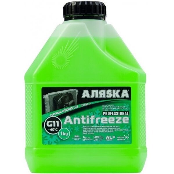 

Антифриз Аляsка Antifreeze -40°C Зеленый 1л/0,98кг (481307) (5063)