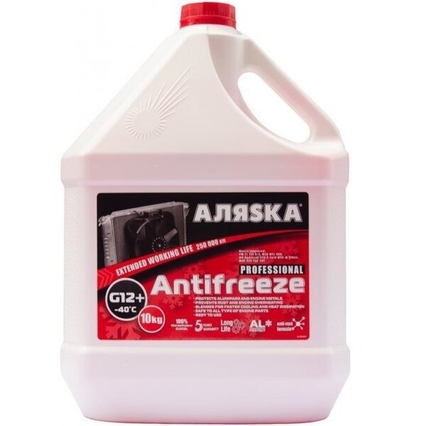 

Антифриз Аляsка Antifreeze -40°C Красный 10л/9,83кг (4802648032) (5528)