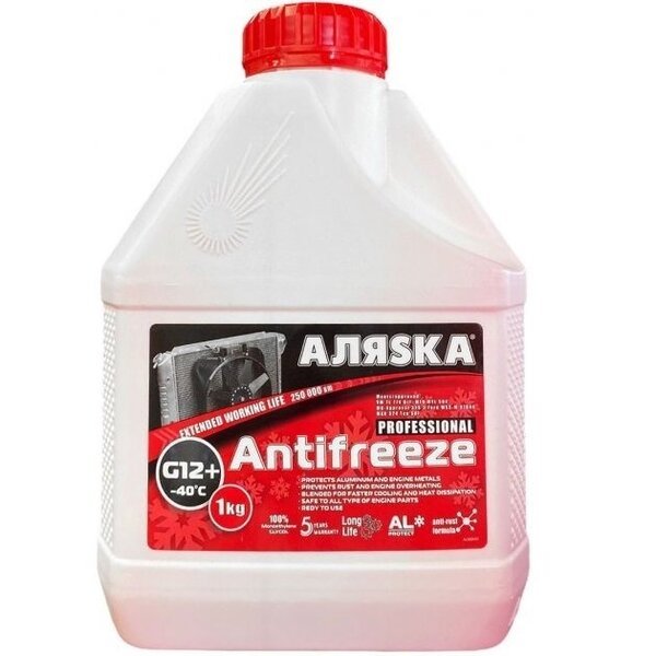 

Антифриз Аляsка Antifreeze -40°C Красный 1л/0,98кг (4802648030) (5524)