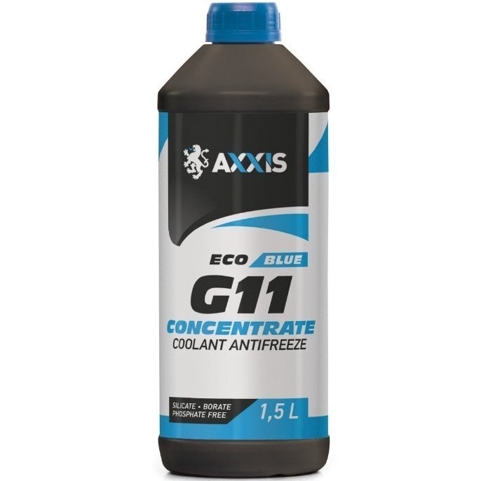 Антифриз Axxis концентрат Eco -80°C Blue G11 1,5л (48021231227) (AX-P999-G11B ECO 1,5) фото 1