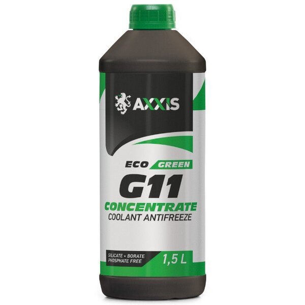 

Антифриз Axxis концентрат Eco -80°C Green G11 1,5л (48021231229) (AX-P999-G11Gr ECO1,5)