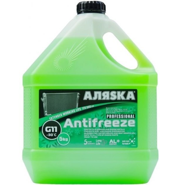 Антифриз Аляsка Antifreeze -30°C Зеленый 5кг (48021373736) (9008) фото 