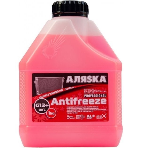 Антифриз Аляsка Antifreeze -30°C Красный 1кг (48021373732) (9004) фото 