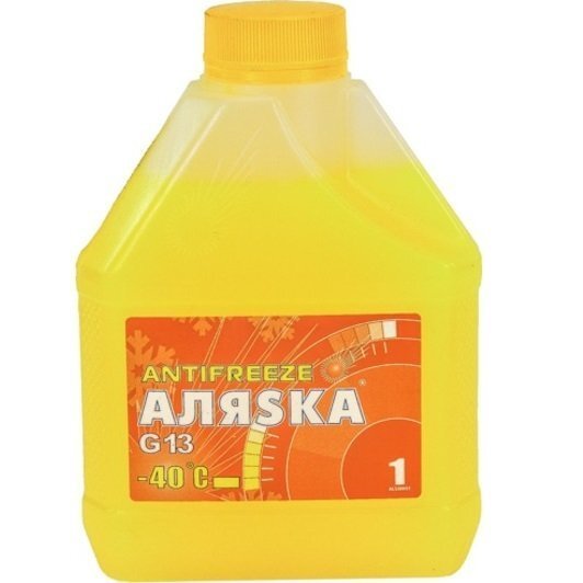 

Антифриз Аляsка Antifreeze -40°C Желтый 1л/0,98кг (4802648028) (5369)
