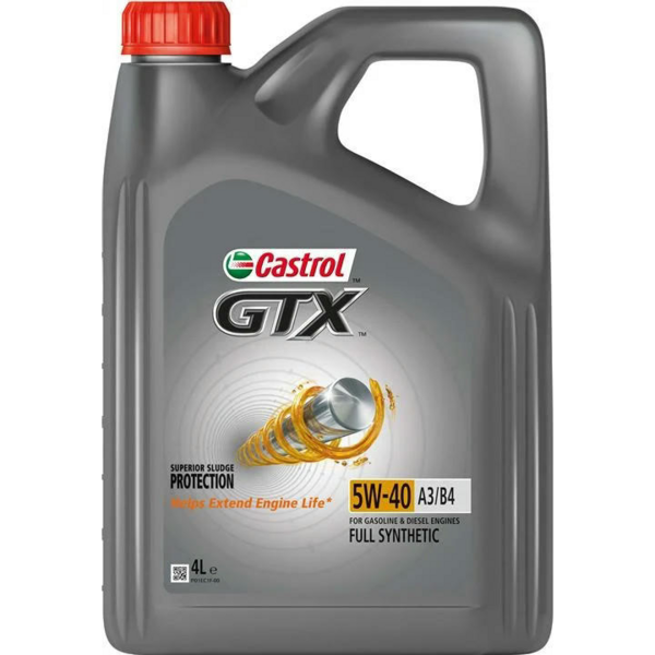 Масло моторное Castrol GTX 5W-40 A3/B4, 4л (41071356101) (15E62C)