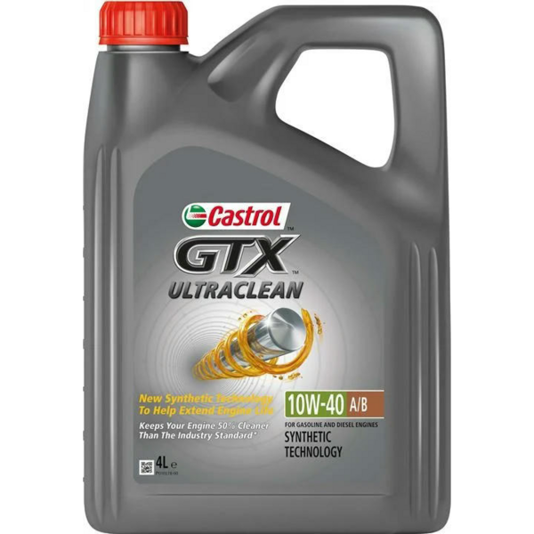 Масло моторное Castrol GTX Ultra clean 10W-40 A/B, 4л (41071408553) (15F123)