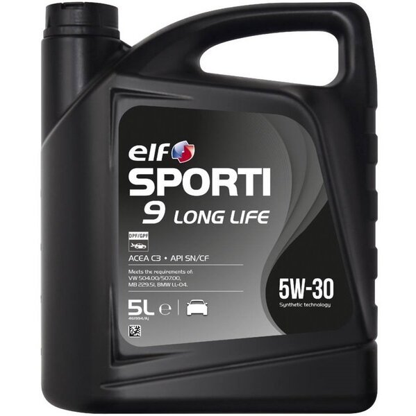 Масло моторное Elf Sporti 9 Long Life 5W-30, 5л (41021127495) (214251)