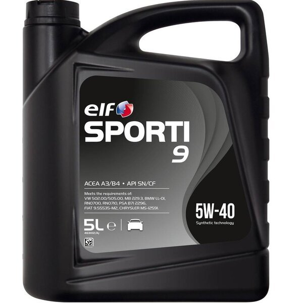 Масло моторное Elf Sporti 9 5W-40, 5л (41021127501) (214252)