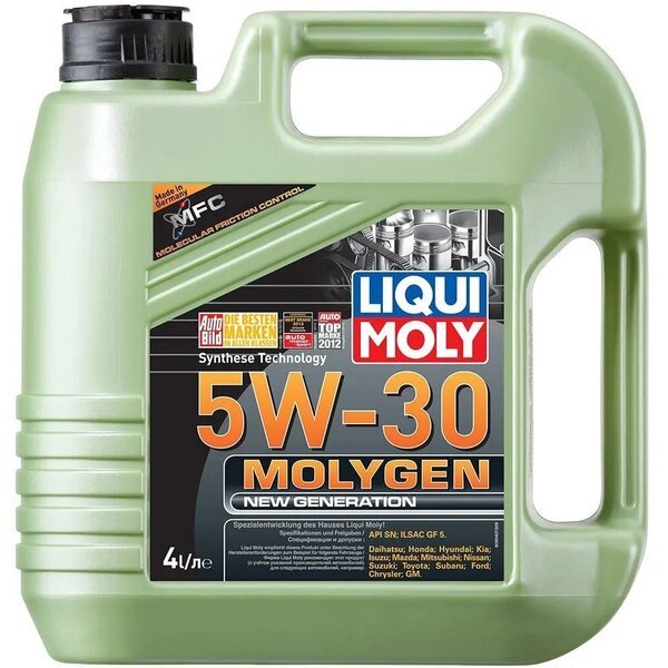 

Масло моторное Liqui Moly Molygen New Generation 5W-40, 4л (41021277616) (9054)