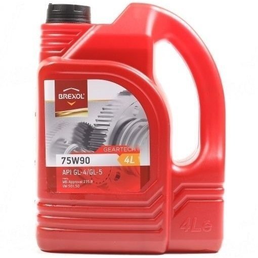 

Масло трансмиссионное Brexol Geartech EP 75W90 GL-4/GL-5, 4л (48391050980)