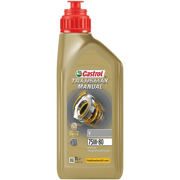 Масло трансмиссионное Castrol Transmax Manual V 75W-80, 1л (4107436781) (15DC46)