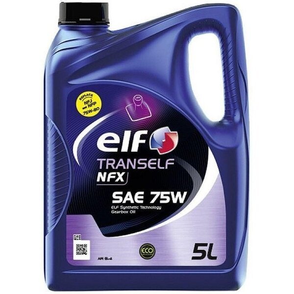 Масло трансмиссионное Elf Tranself NFX SAE 75W, 5л (41021307396) (223530)