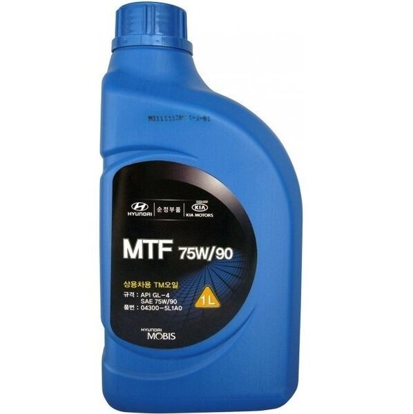 

Масло трансмиссионное Mobis MTF 75W-90 GL-4 04300-5л1A0, 1л (6100694628) (043005L1A0)