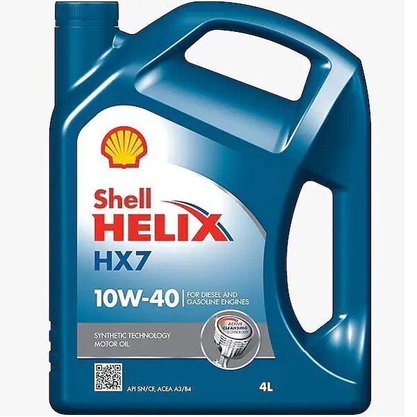 Масло моторное Shell Helix HX7 SAE 10W-40 4л (4107456) (550053737)