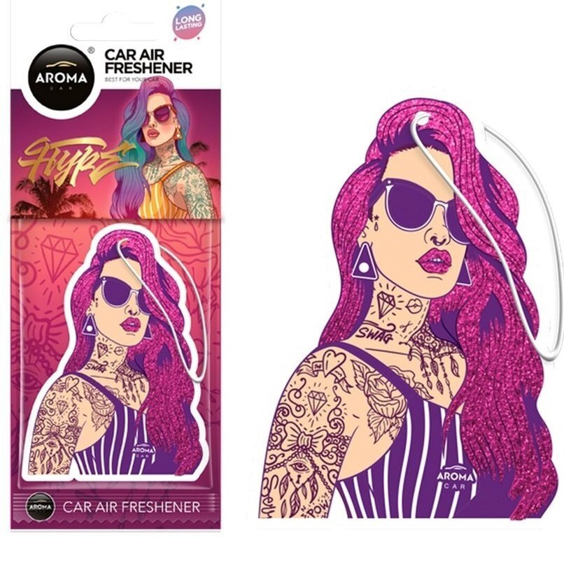 Ароматизатор повітря Aroma Car Cellulose Hype Girl – Pink Hair (83262) (5902846832621)фото1