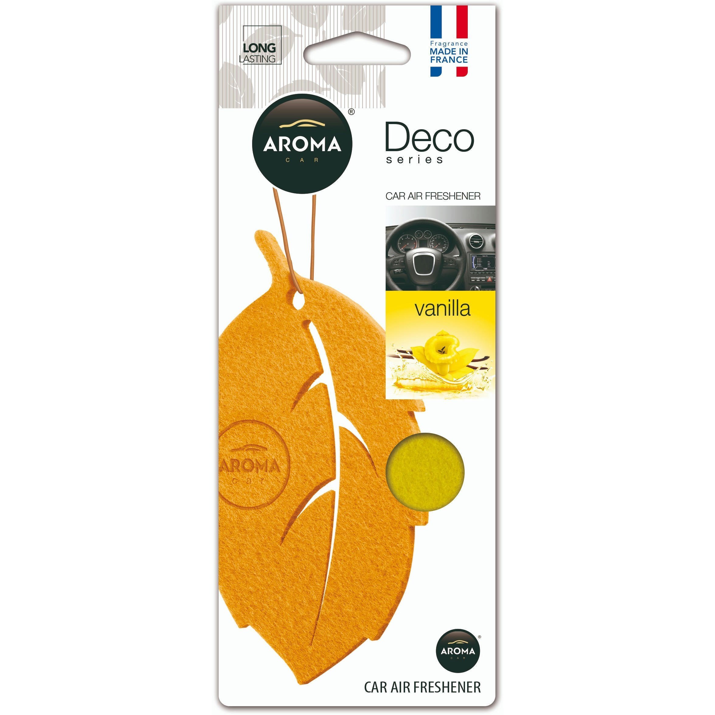 Ароматизатор повітря Aroma Car Deco Leaf – Lemon (92700) (5907718927009)фото1
