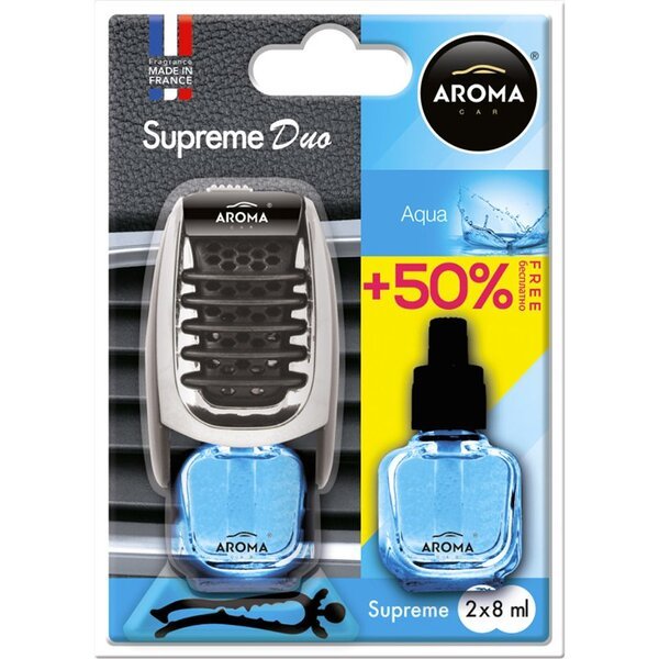 Ароматизатор воздуха Aroma Car Supreme Duo Slim 8мл - Aqua (92253) (5907718922530)