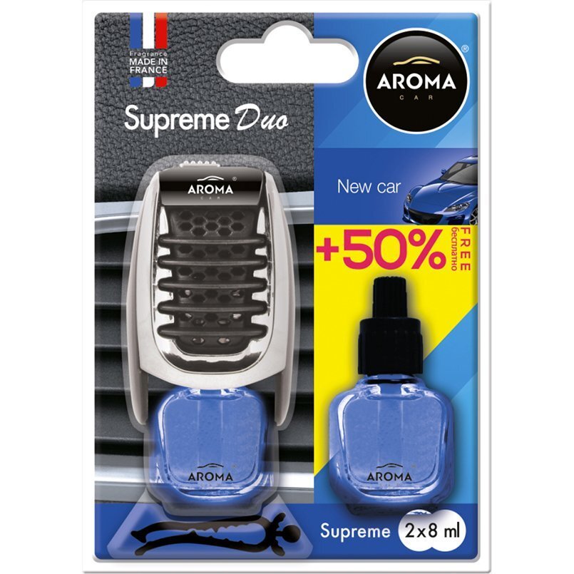 Ароматизатор повітря Aroma Car Supreme Duo Slim 8мл – New Car (92518) (5907718925180)фото