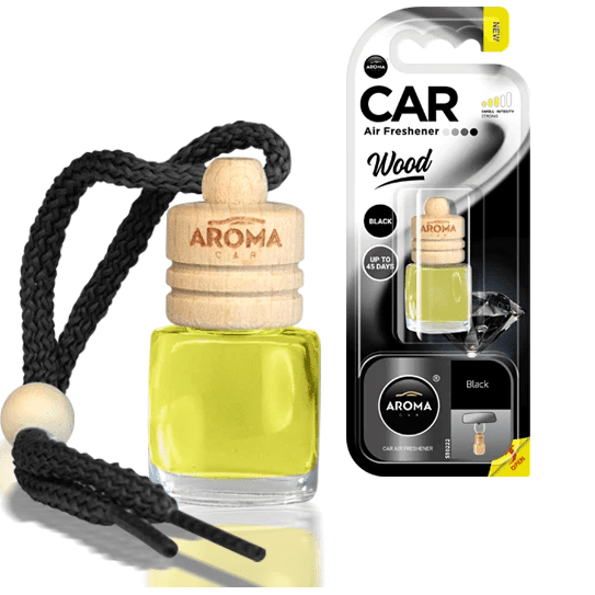 Ароматизатор повітря Aroma Car Wood 6мол. – Black (63118) (5908241631180)фото1