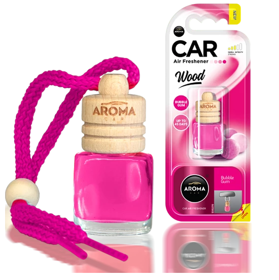 Ароматизатор повітря Aroma Car Wood 6мол. – Bubble Gum (92715) (5907718927153)фото1