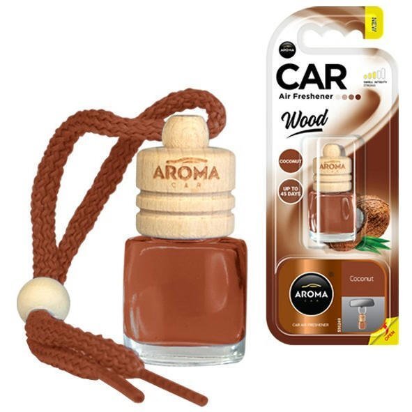 Акція на Ароматизатор воздуха Aroma Car Wood 6мл. - Coconut (83013) (5902846830139) від MOYO