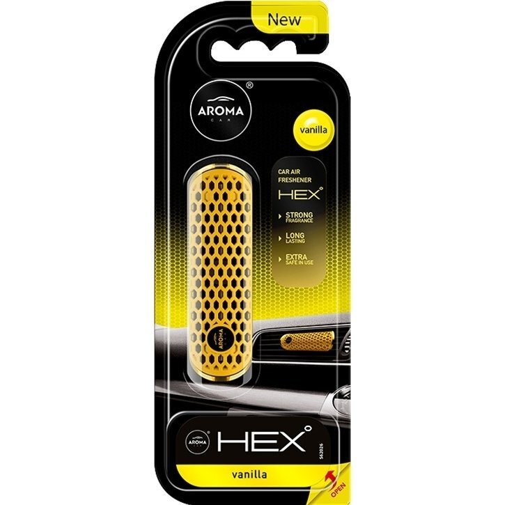 Ароматизатор повітря Aroma на дефлектор Car Hex 10г – Vanilla (83577) (5902846835776)фото1