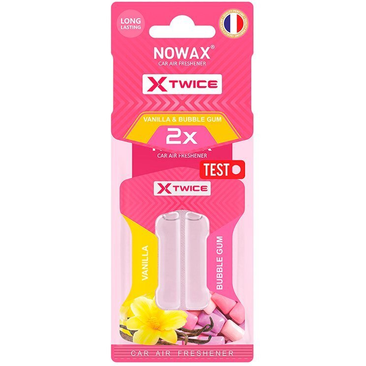 Ароматизатор повітря Nowax з подвійною капсулою X Twice – Bubble Gum & Vanilla (NX00152)фото1