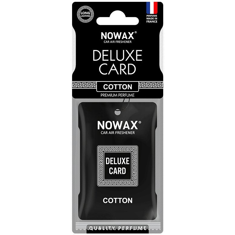 Ароматизатор повітря Nowax Целюлозний Deluxe Card 6г. – Cotton (NX07734)фото