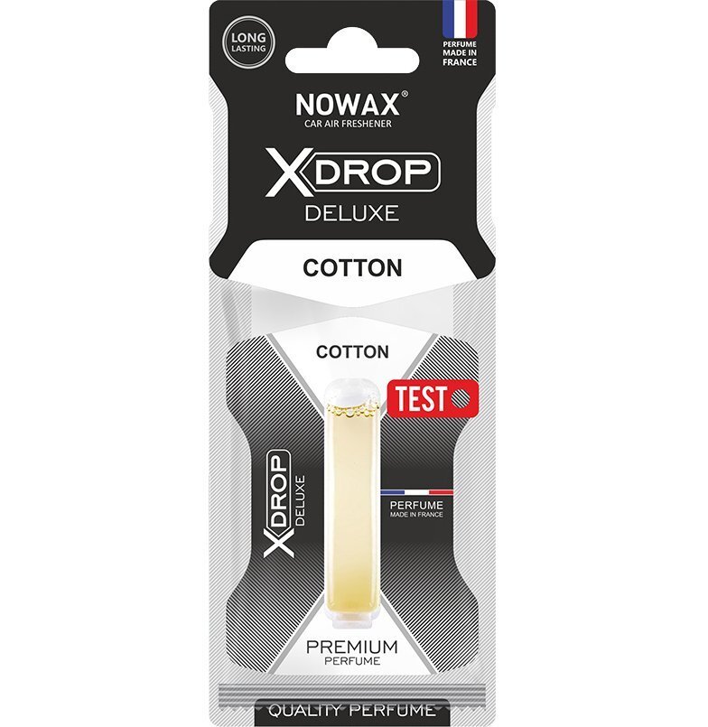 Ароматизатор повітря Nowax Целюлозний із капсулою X Drop Deluxe – Cotton (NX00072)фото1