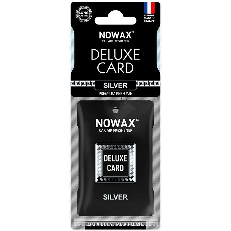 Ароматизатор повітря Nowax Целюлозний Deluxe Card 6г. – Silver (NX07732)фото1