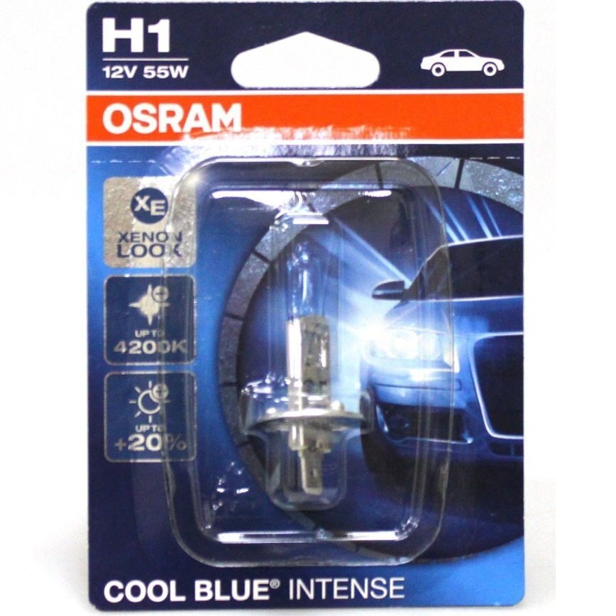 Лампа Osram галогенова 12V H1 55W P14.5S Cool Blue Intense яскравість +20% (OS_64150_CBI-01B)фото