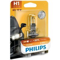 Лампа Philips галогеновая 12V H1 55W P14.5S Vision, +30% (PS_12258_PR_B1)