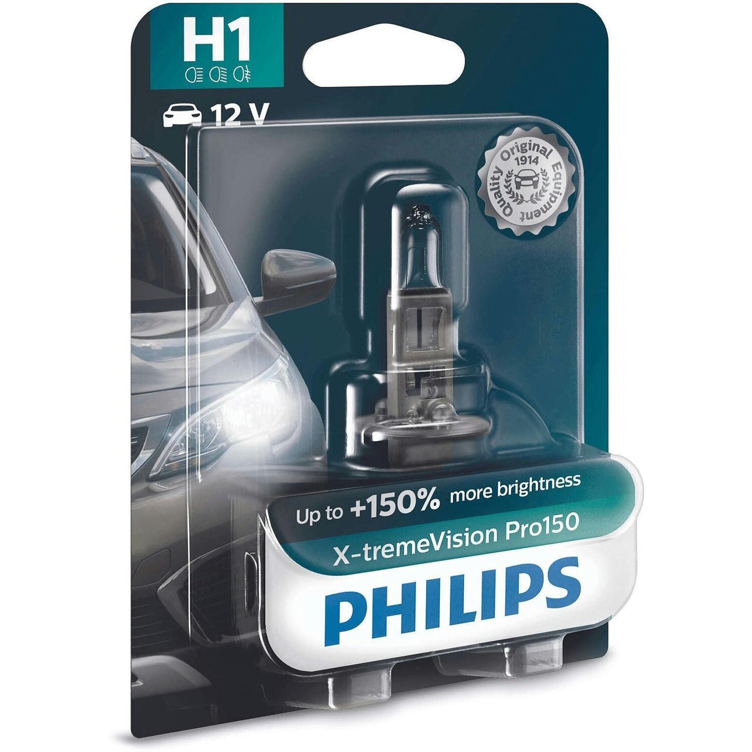 Лампа Philips галогеновая 12V H1 55W P14.5S X-Treme Vision Pro150 (PS_12258_XVP_B1) фото 