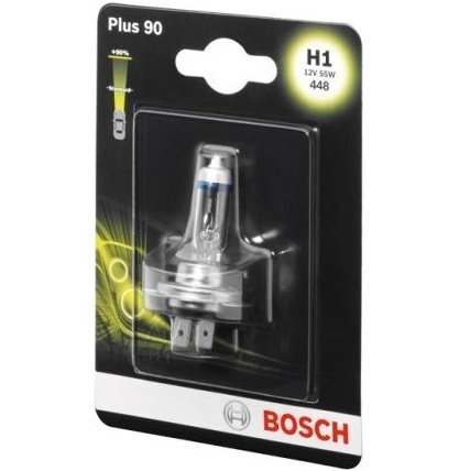 Лампа Bosch галогеновая 12V H1 P14.5S Plus 90 (BO_1987301076) фото 