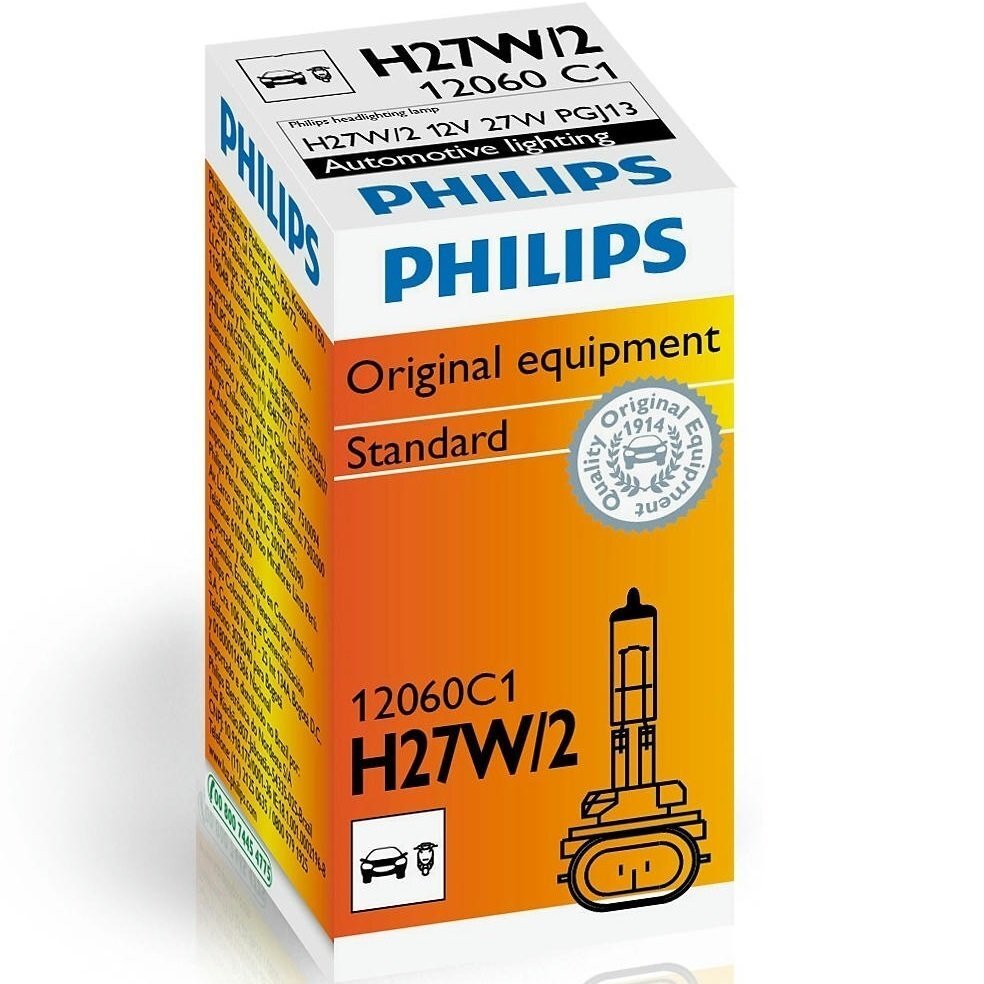 Лампа Philips галогеновая 12V H27W/2 27W Pgj13 (PS_12060_C1) фото 