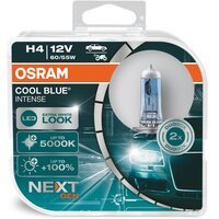 Лампа Osram галогенова 12V H4 60/55W P43T Cool Blue Intense яскравість +20%, Duobox (2шт) (OS_64193_CBI-HCB)