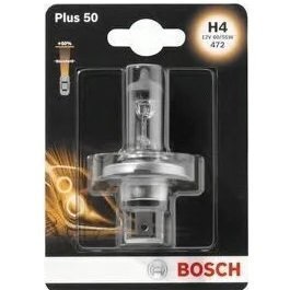 Лампа Bosch галогенова 12V H4 P43T Plus 50 (BO_1987301040)фото