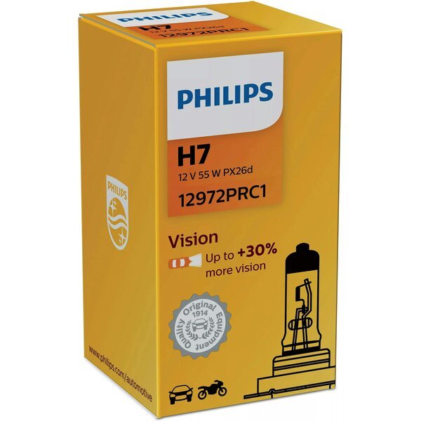 Акція на Лампа Philips галогеновая 12V H7 55W Px26D Vision +30% (PS_12972_PR_C1) від MOYO
