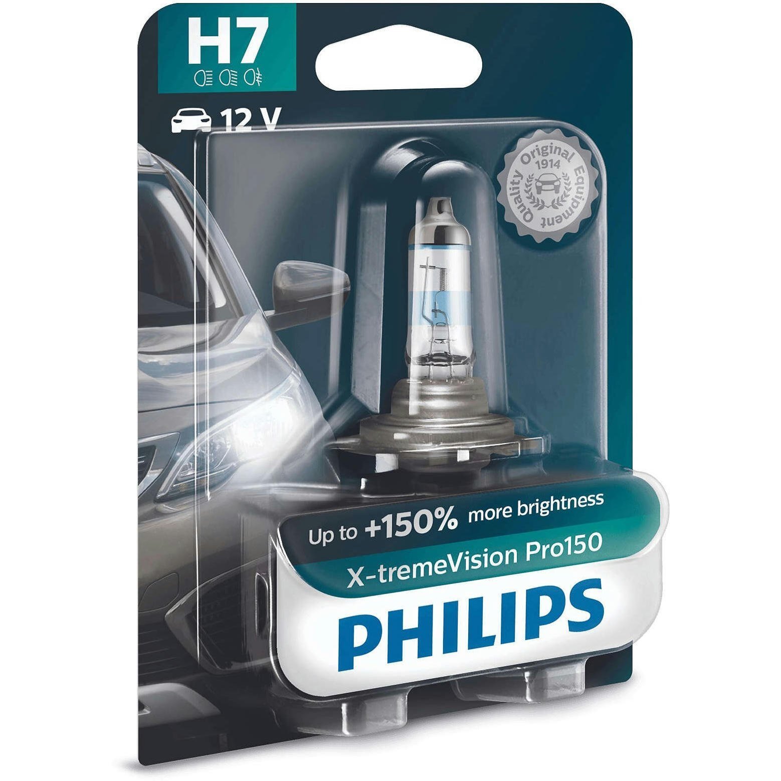 Лампа Philips галогеновая 12V H7 55W Px26D X-Treme Vision Pro150 (PS_12972_XVP_B1) фото 1