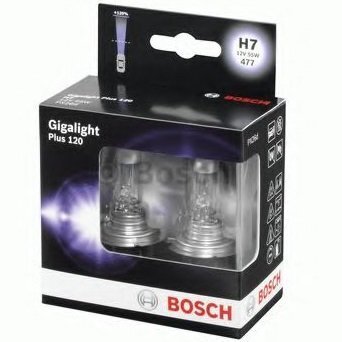 Лампа Bosch галогеновая 12V H7 Px26D Gigalight Plus 120 (2шт) (BO_1987301107) фото 