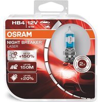 Лампа Osram галогеновая 12V Hb4 51W P22D Night Breaker Laser Next Generation +150%, Duobox (2шт) (OS_9006_NL-HCB)