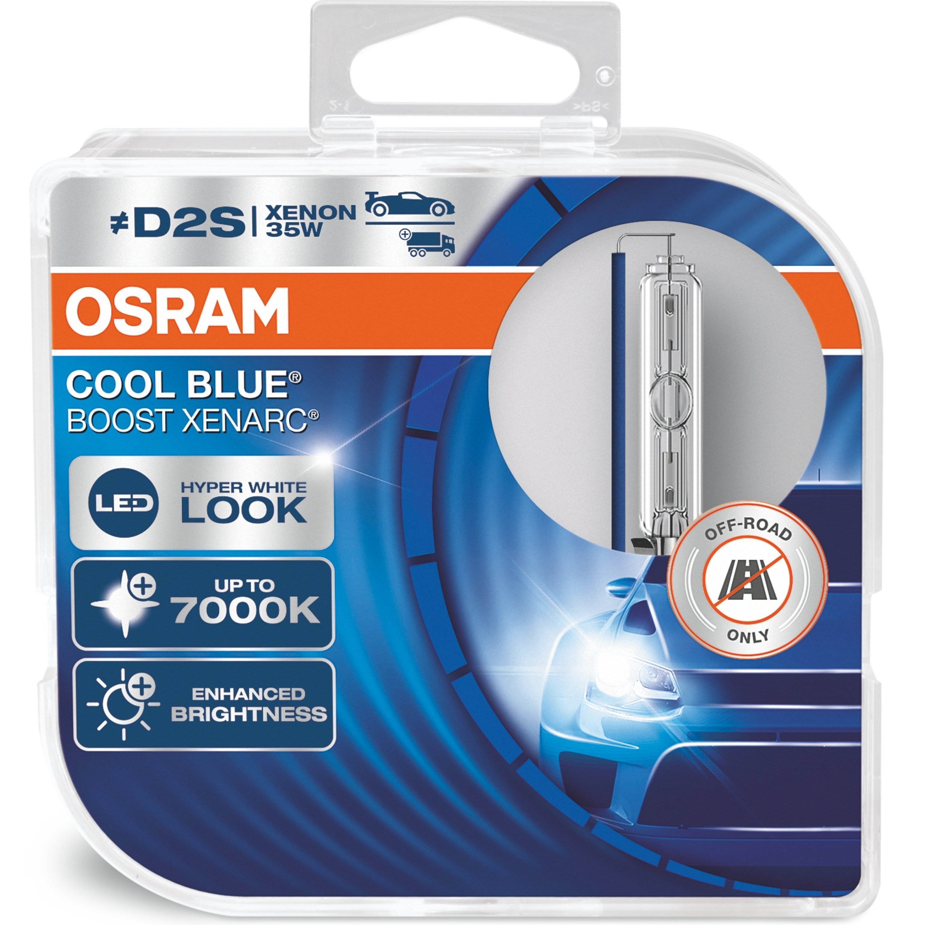 Лампа Osram ксеноновая 12/24V D1S 35W Pk32D-2 Xenarc Cool Blue Boost, Duobox (2шт) (OS_66140_CBB-HCB) фото 1