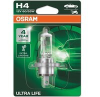 Лампа Osram галогеновая 12V H4 60/55W P43T Ultra Life (OS_64193_ULT-01B)