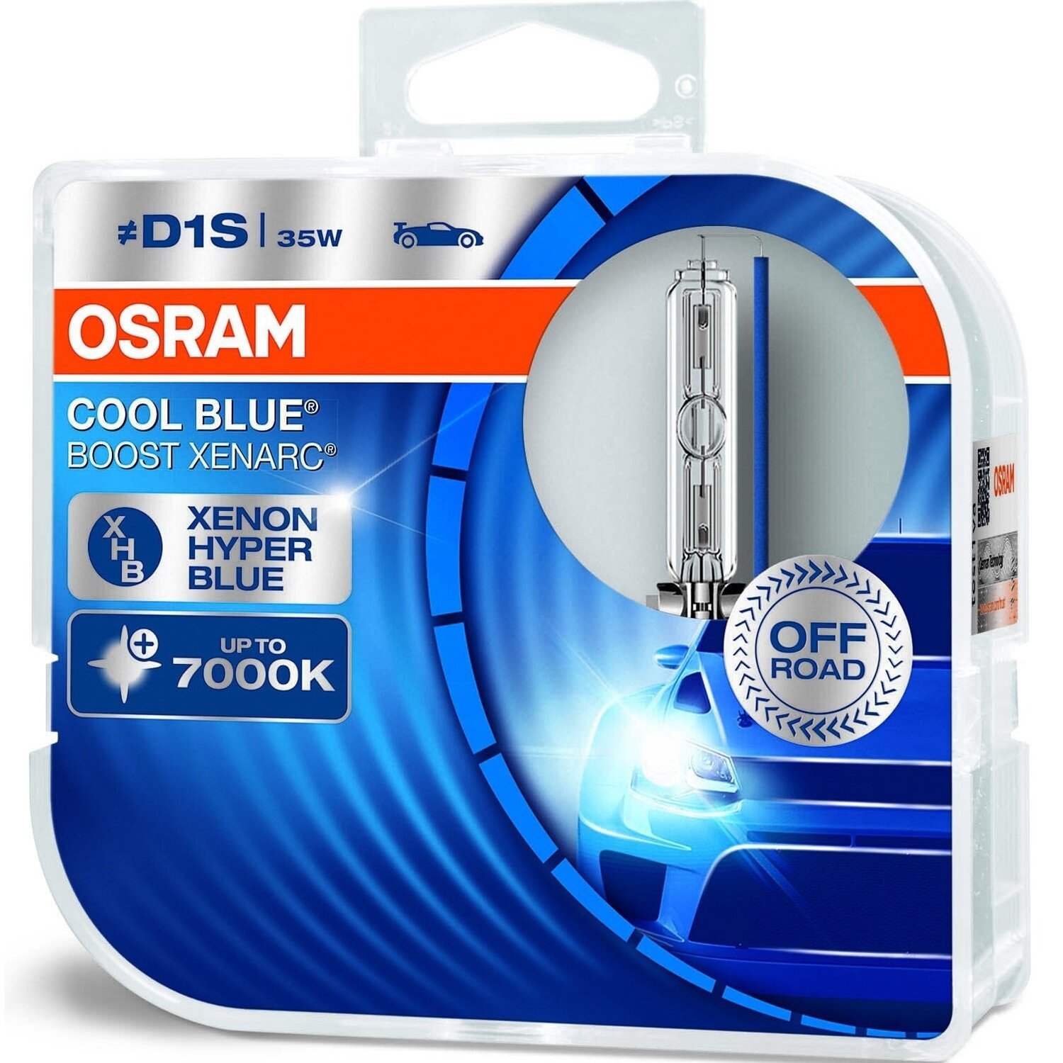 Лампа Osram ксеноновая 85V D2S 35W P32D-2 Xenarc Cool Blue Boost 7000K, Duobox (2шт) (OS_66240_CBB-HCB) фото 