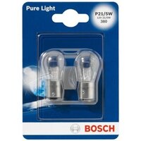 Лампа Bosch розжарювання 12V P21/5W 21/5W Bay15D Pure Light (2шт) (BO_1987301016)