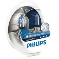 Лампа Philips галогенова 12V H4 60/55W P43T-38 Diamond Vision 5000к (2шт) (PS_12342_DV_S2)