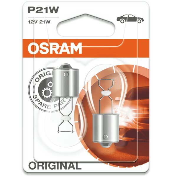 Акція на Лампа Osram накаливания 24V P21W 21W Ba15S Original Line (2шт) (OS_7511-02B) від MOYO